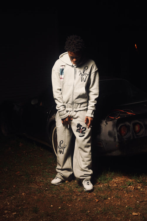 Gray Wack Junkie SweatSuit 💊🧪